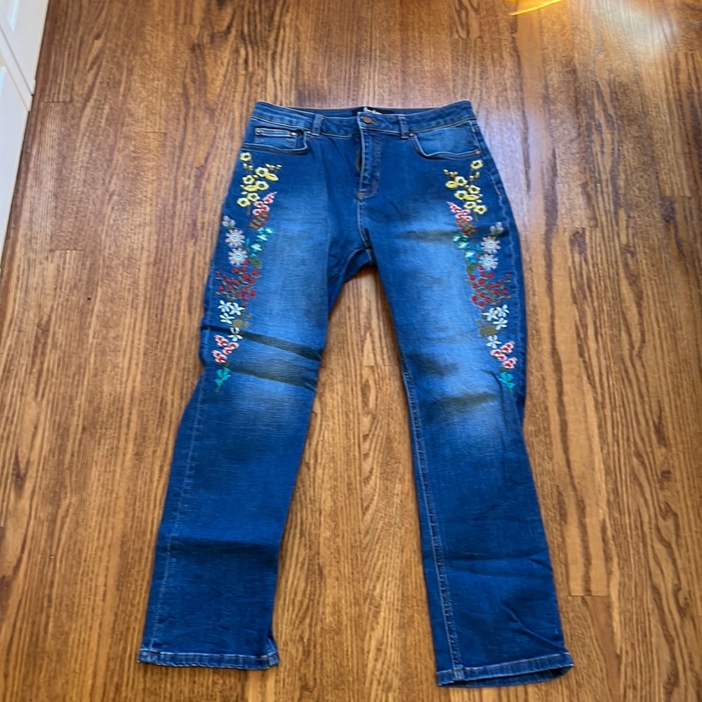 Boden Cavendish Girlfriend Embroidered Jeans Size 10P